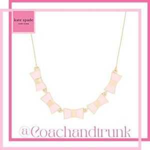 kate spade Bow Shoppe Row Necklace With Pink Dust Bag